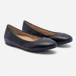 ABEO Promenade Black Leather Flats